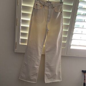 Women's DAZE Just Right High-Rise Wide-Leg Jeans in Off-White SZ 26